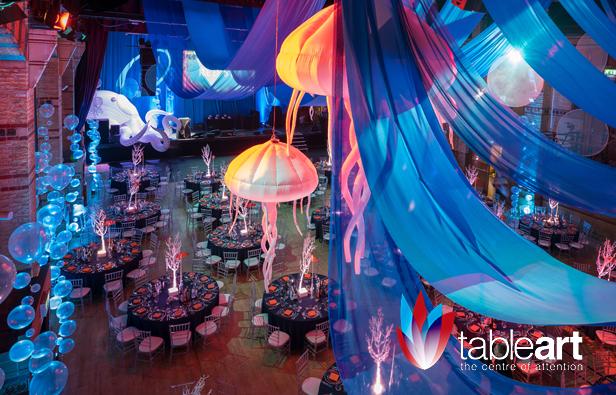 Submerge your Venue for an Underwater Theme - Table Art